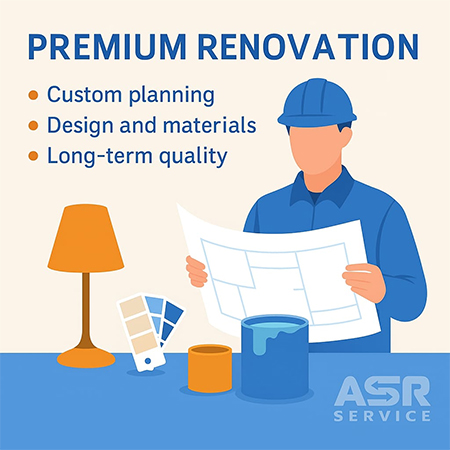 Строительные и ремонтные работы в Тель-Авиве — ASR Service.  